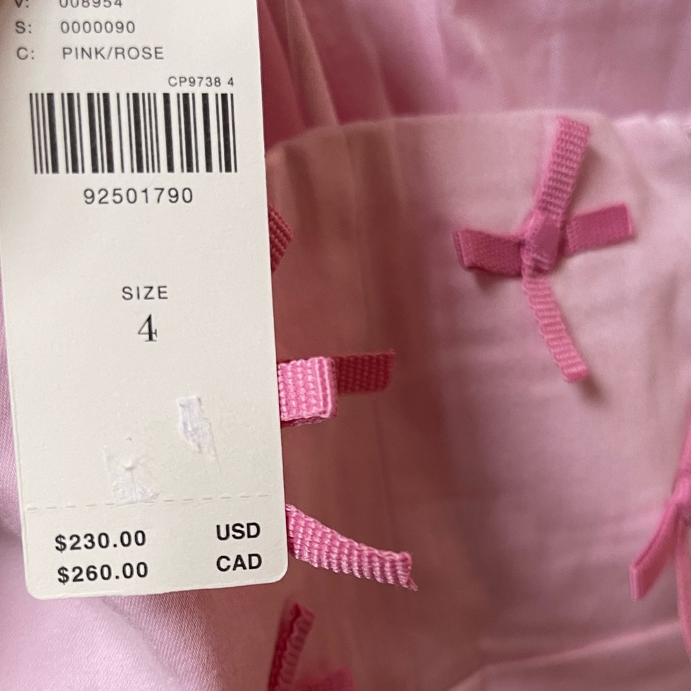 Anthropologie exclusive NWT exclusive Sz 4 or Sz 8 adorable 3D bow lined dress - Picture 5 of 16